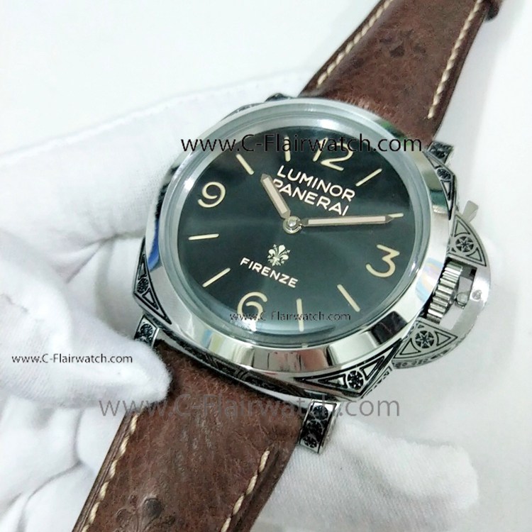 2019 Copy Panerai PAM 972 Luminor Firenze Watch Black Dial